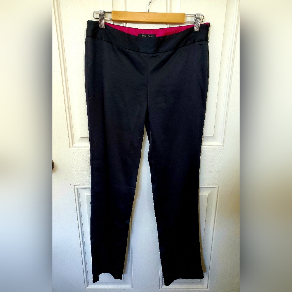 Satin Pants White House Black Market Legacy Black Women's 6R Career Dressyy
